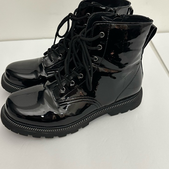 Gotta Flurt Luna Combat Black Boots Size 8.5 - Picture 5 of 12